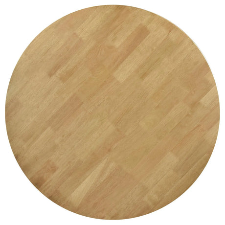 Elowen Light Walnut 5-Piece Round Solid Wood Dining Set by Coaster at Eve Furniture
