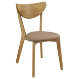 Elowen Light Walnut 5-Piece Round Solid Wood Dining Set by Coaster at Eve Furniture