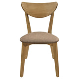 Elowen Light Walnut 5-Piece Round Solid Wood Dining Set by Coaster at Eve Furniture