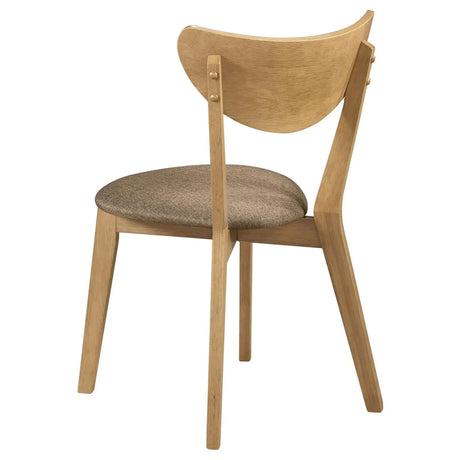 Elowen Light Walnut 5-Piece Round Solid Wood Dining Set by Coaster at Eve Furniture