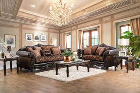 Elpis Brown/Espresso Sofa by Furniture of America at Eve Furniture