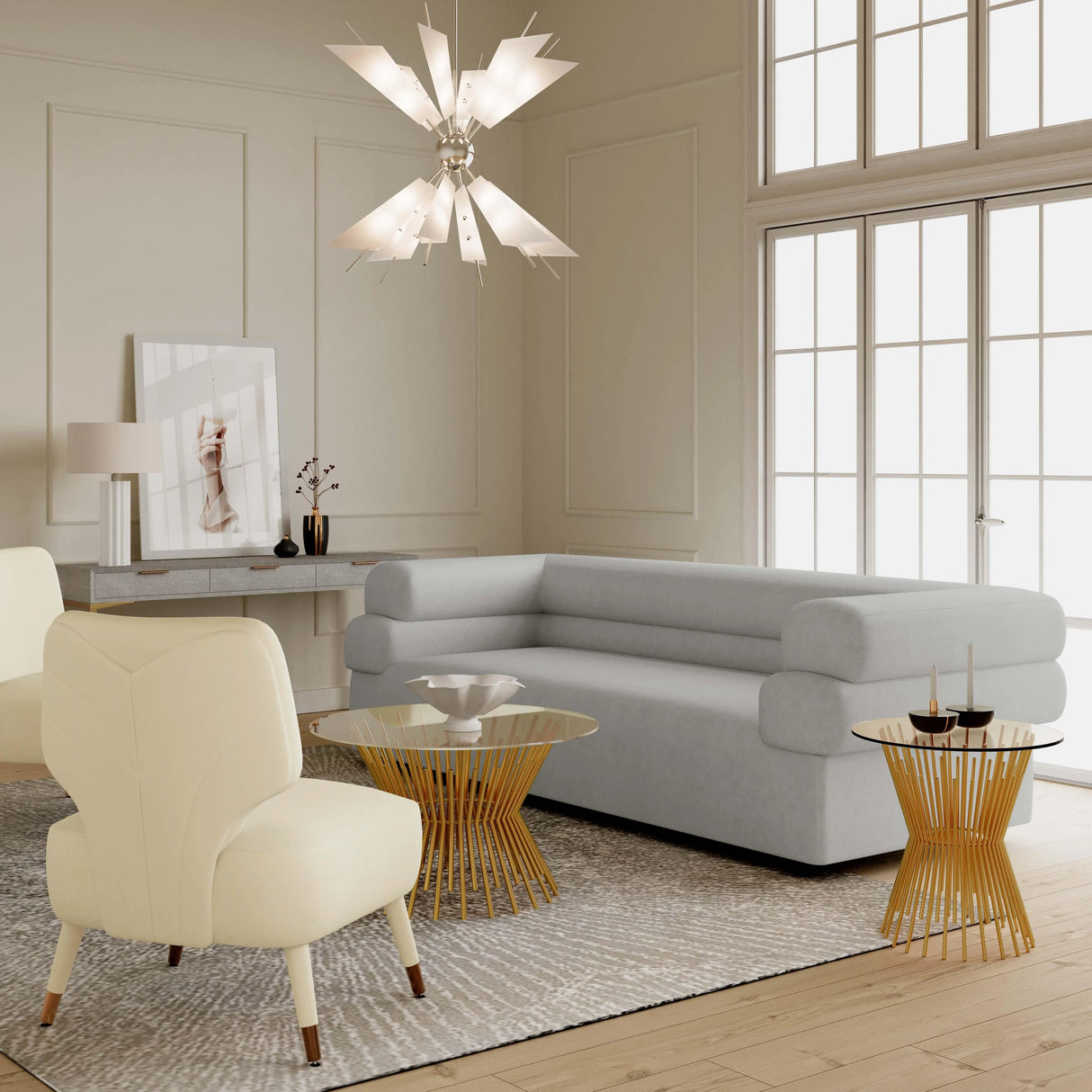 Elsa Upholstered Sofa by TOV Furniture at Eve Furniture