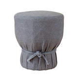 Elsie Grey Linen Upholstered Pouf by TOV Furniture at Eve Furniture