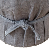 Elsie Grey Linen Upholstered Pouf by TOV Furniture at Eve Furniture