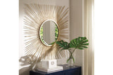 Elspeth Gold Finish Accent Mirror by Ashley at Eve Furniture