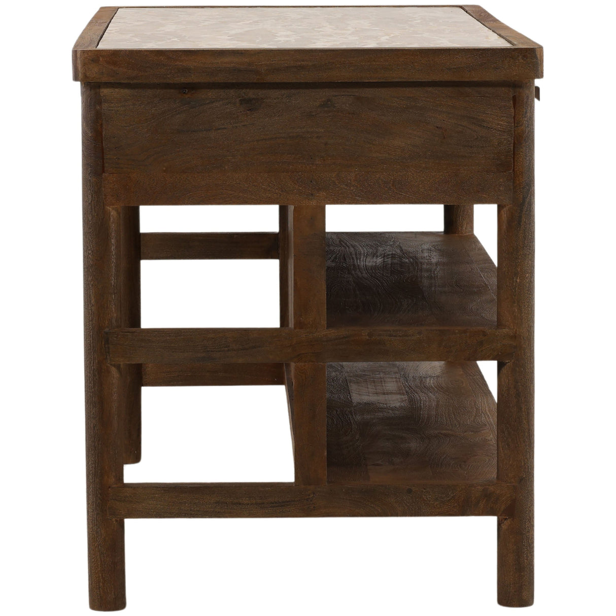 Elston Kitchen Island, Beige/Brown by Dovetail at Eve Furniture