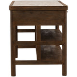 Elston Kitchen Island, Beige/Brown by Dovetail at Eve Furniture