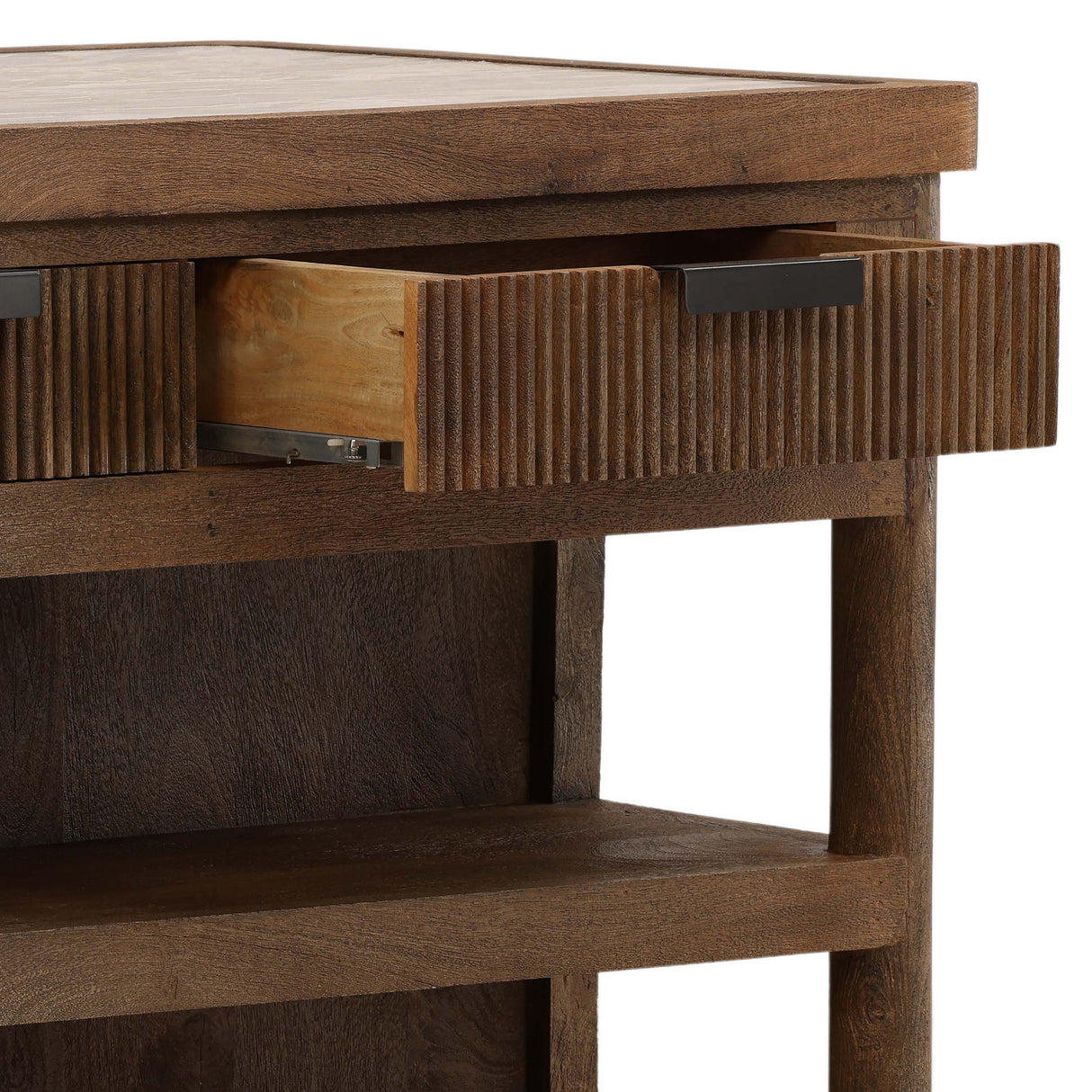 Elston Kitchen Island, Beige/Brown by Dovetail at Eve Furniture