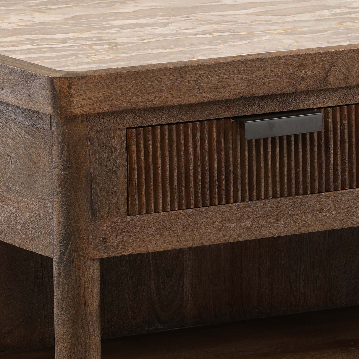 Elston Kitchen Island, Beige/Brown by Dovetail at Eve Furniture