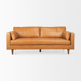 Elton 87.8L x 37.8W x 34.6H Tan Leather Sofa by Mercana at Eve Furniture
