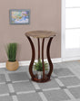 Elton Brown Round Marble Top Accent Table by Coaster at Eve Furniture