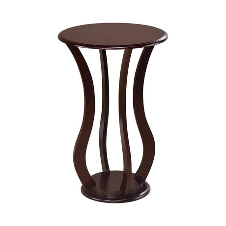 Elton Cherry Round Top Accent Table