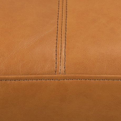 Elton Tan Leather Right Chaise Sectional by Mercana at Eve Furniture