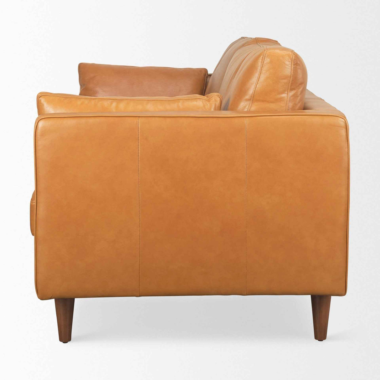 Elton Tan Leather Sofa by Mercana at Eve Furniture