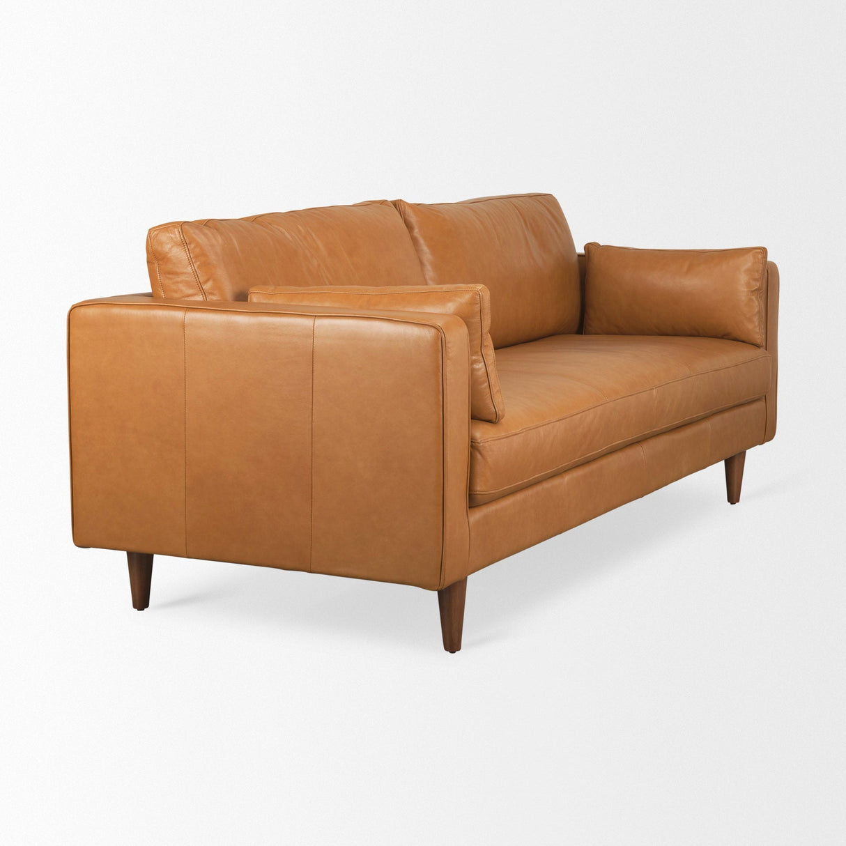 Elton Tan Leather Sofa by Mercana at Eve Furniture