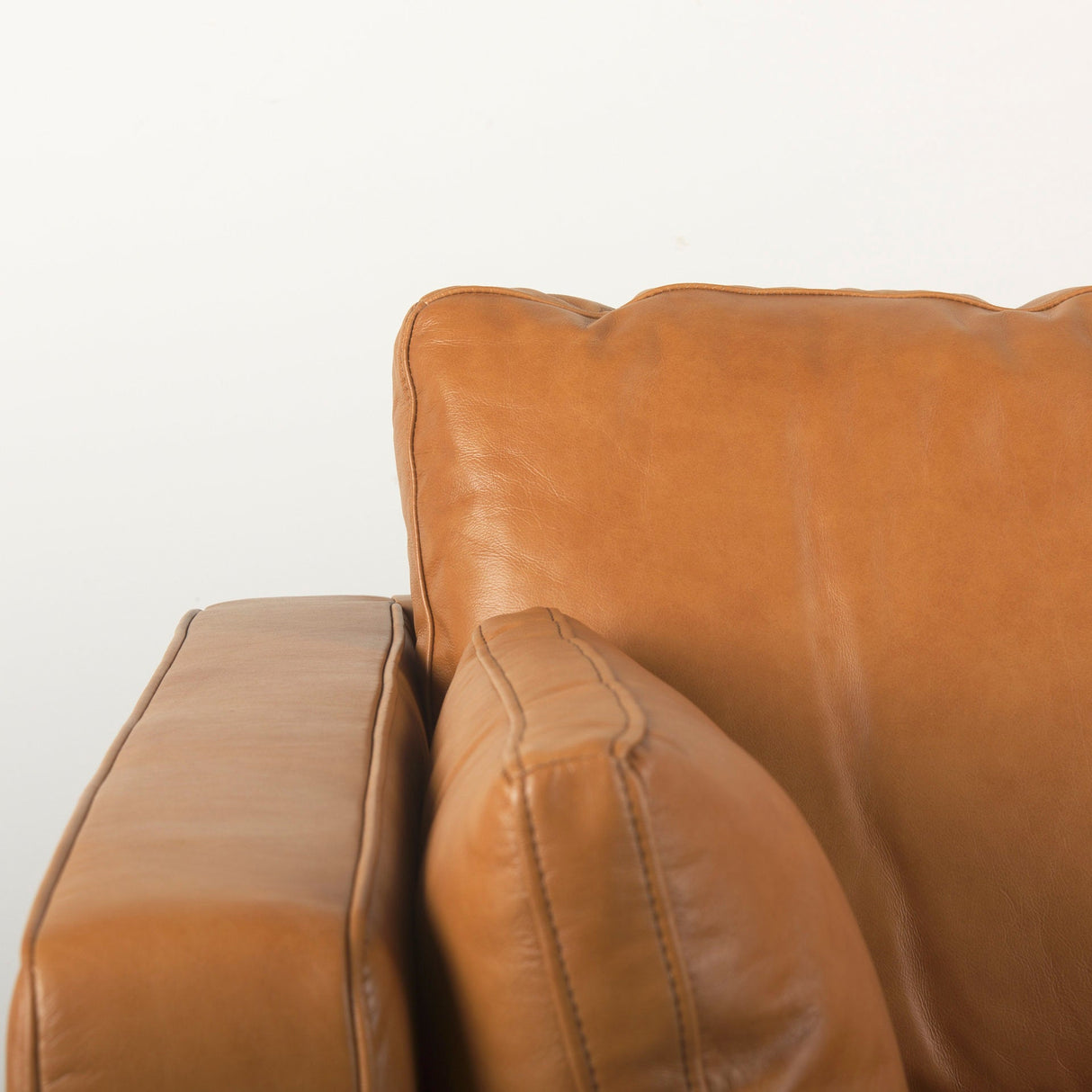 Elton Tan Leather Sofa by Mercana at Eve Furniture
