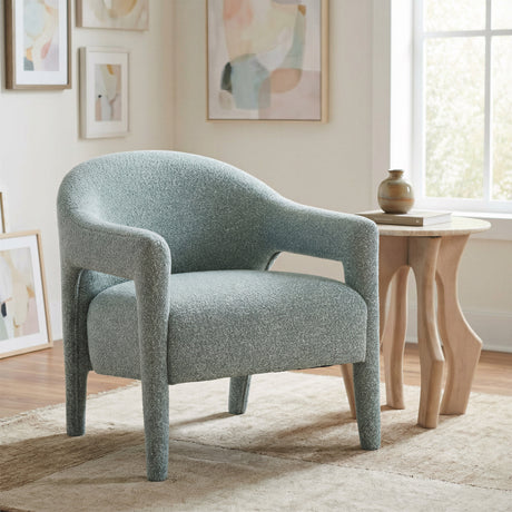 Eluma Dusty Teal Accent Chair by Zuomod at Eve Furniture