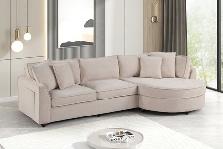 Elva Beige Sectional by Happy Homes at Eve Furniture
