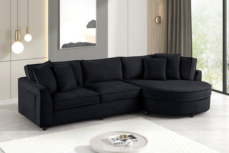 Elva Black Sectional by Happy Homes at Eve Furniture