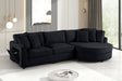Elva Black Sectional by Happy Homes at Eve Furniture