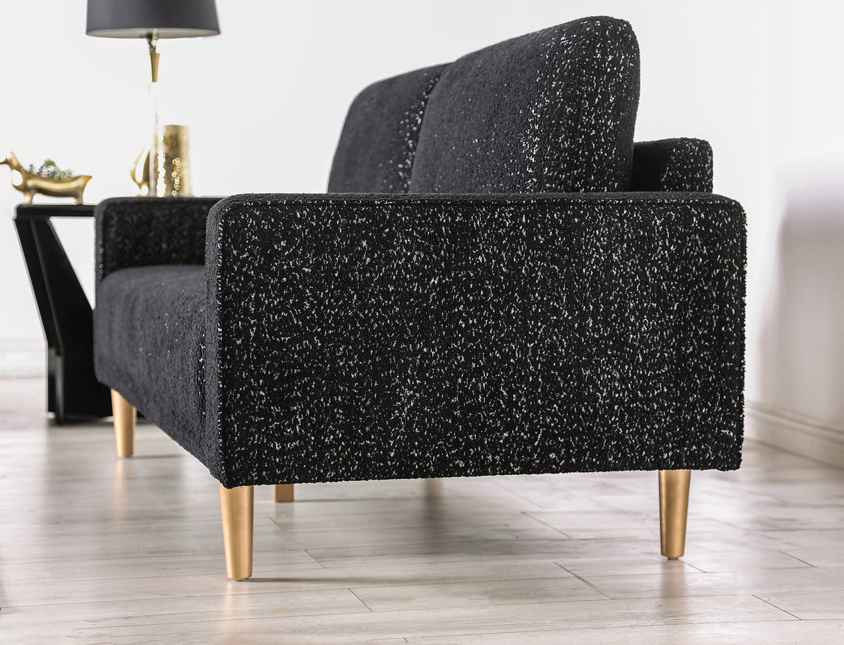 Elverum Black Sofa & Loveseat by Furniture of America at Eve Furniture