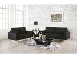 Elverum Black Sofa & Loveseat by Furniture of America at Eve Furniture