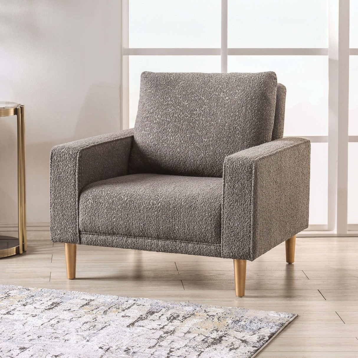 Elverum Charcoal Gray Chair by Furniture of America at Eve Furniture
