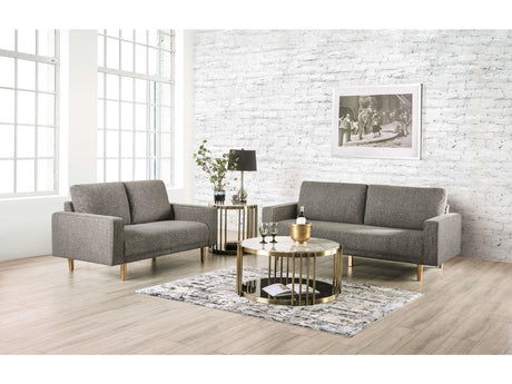 Elverum Charcoal Gray Sofa & Loveseat by Furniture of America at Eve Furniture