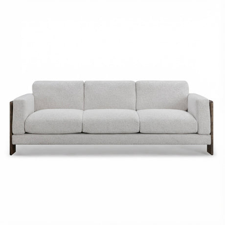 Elyn 91" Cream Contract-Grade Boucle Sofa by TOV Furniture at Eve Furniture