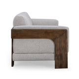 Elyn 91" Cream Contract-Grade Boucle Sofa by TOV Furniture at Eve Furniture
