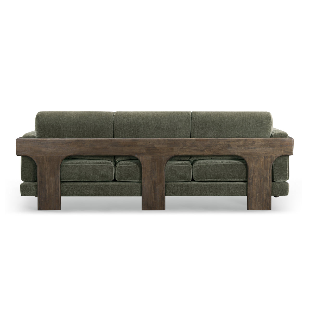 Elyn 91" Olive Green Upcycled Contract-Grade Chenille Sofa by TOV Furniture at Eve Furniture