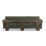 Elyn 91" Olive Green Upcycled Contract-Grade Chenille Sofa by TOV Furniture at Eve Furniture