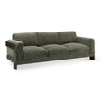 Elyn 91" Olive Green Upcycled Contract-Grade Chenille Sofa by TOV Furniture at Eve Furniture