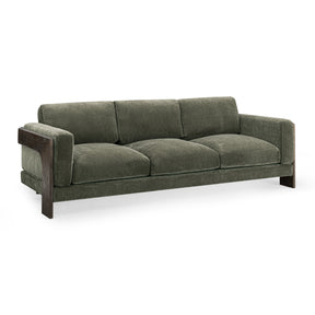 Elyn 91" Olive Green Upcycled Contract-Grade Chenille Sofa by TOV Furniture at Eve Furniture