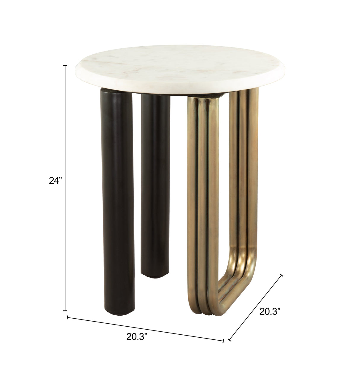 Elyn Multicolor Side Table by Zuomod at Eve Furniture