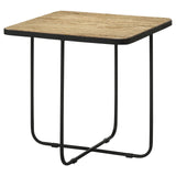 Elyna Travertine and Black Square Accent Table by Coaster at Eve Furniture