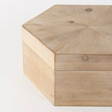 Elyse (Set of 2) Brown Wooden Hexagonal Boxes by Mercana at Eve Furniture