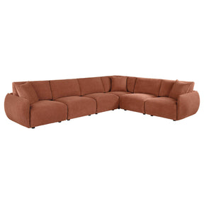 Elysia Coral 6-piece Chenille Upholstered Modular Sectional Sofa by Coaster at Eve Furniture
