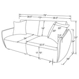 Elysia Coral Chenille Upholstered Modular Lounge Loveseat by Coaster at Eve Furniture