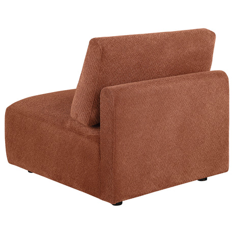Elysia Coral Fabric Upholstered Modular Armless Chair by Coaster at Eve Furniture