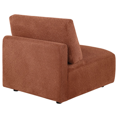 Elysia Coral Fabric Upholstered Modular Armless Chair by Coaster at Eve Furniture