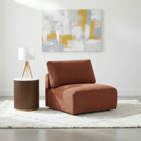 Elysia Coral Fabric Upholstered Modular Armless Chair by Coaster at Eve Furniture