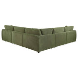 Elysia Green 5-piece Chenille Upholstered Modular Sectional Sofa by Coaster at Eve Furniture