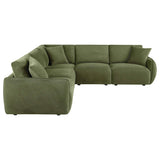 Elysia Green 5-piece Chenille Upholstered Modular Sectional Sofa by Coaster at Eve Furniture