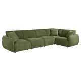 Elysia Green 5-piece Chenille Upholstered Modular Sectional Sofa by Coaster at Eve Furniture