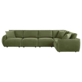 Elysia Green 5-piece Chenille Upholstered Modular Sectional Sofa by Coaster at Eve Furniture