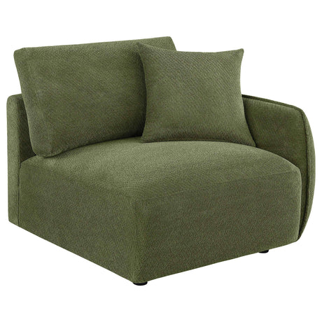 Elysia Green 5-piece Chenille Upholstered Modular Sectional Sofa by Coaster at Eve Furniture