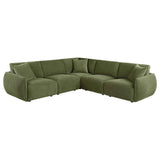 Elysia Green 5-piece Chenille Upholstered Modular Sectional Sofa by Coaster at Eve Furniture