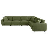 Elysia Green 6-piece Chenille Upholstered Modular Sectional Sofa by Coaster at Eve Furniture