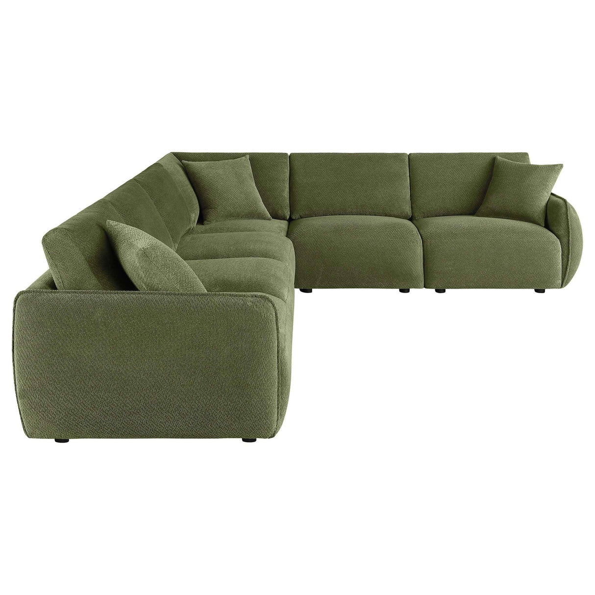 Elysia Green 6-piece Chenille Upholstered Modular Sectional Sofa by Coaster at Eve Furniture